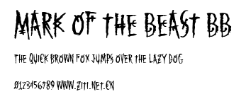 Mark of the Beast BB.ttf字體轉換器圖片