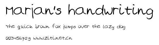 Marjan's handwriting.ttf字體轉換器圖片