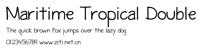 Maritime Tropical Double.ttf字體轉換器圖片