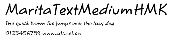 MaritaTextMediumHMK.ttf字體轉換器圖片
