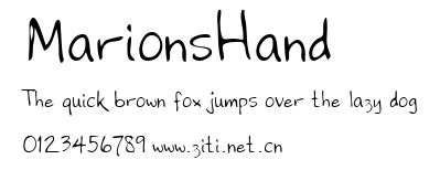 MarionsHand.ttf字體轉換器圖片