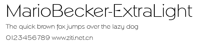 MarioBecker-ExtraLight.ttf字體轉換器圖片