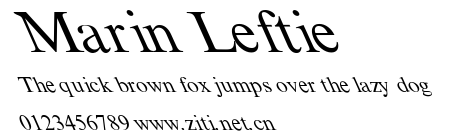 Marin Leftie.ttf字體轉換器圖片