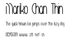 Mariko Chan Thin.ttf字體轉換器圖片