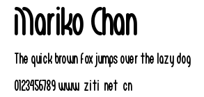 Mariko Chan.ttf字體轉換器圖片