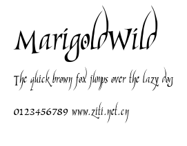 MarigoldWild.ttf字體轉換器圖片
