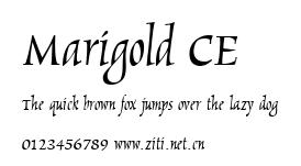 Marigold CE.ttf字體轉換器圖片