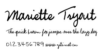 Mariette Tryout.ttf字體轉換器圖片