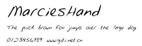 MarciesHand.ttf字體轉換器圖片