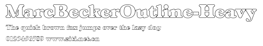 MarcBeckerOutline-Heavy.ttf字體轉換器圖片