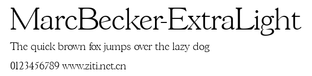 MarcBecker-ExtraLight.ttf字體轉換器圖片