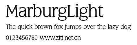 MarburgLight.ttf字體轉換器圖片