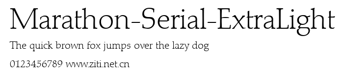 Marathon-Serial-ExtraLight.ttf字體轉換器圖片