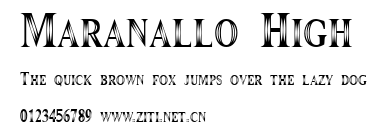 Maranallo High.ttf字體轉換器圖片