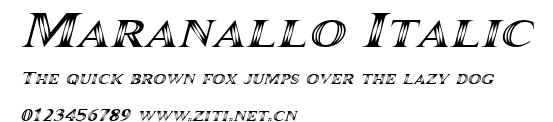 Maranallo Italic.ttf字體轉換器圖片