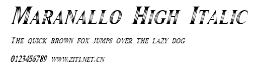 Maranallo High Italic.ttf字體轉換器圖片
