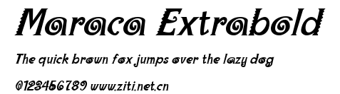 Maraca Extrabold.ttf字體轉換器圖片