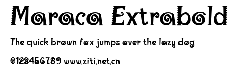 Maraca Extrabold.ttf字體轉換器圖片