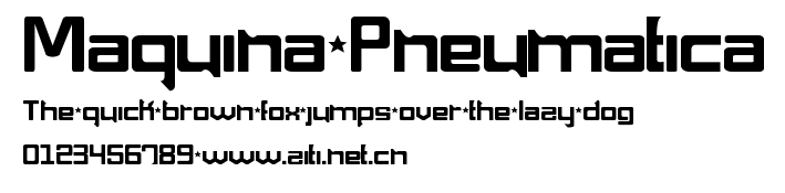 Maquina Pneumatica.ttf字體轉換器圖片