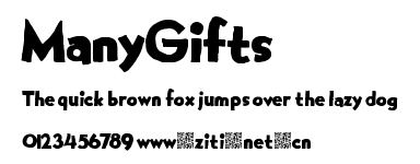 ManyGifts.ttf字體轉換器圖片