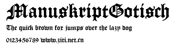 ManuskriptGotisch.ttf字體轉換器圖片