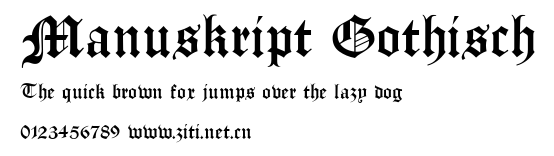 Manuskript Gothisch.ttf字體轉換器圖片