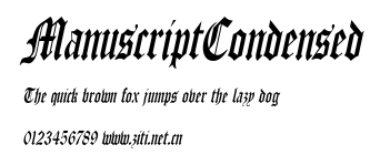 ManuscriptCondensed.ttf字體轉換器圖片