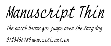 Manuscript Thin.ttf字體轉換器圖片