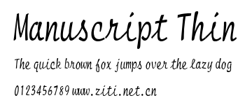 Manuscript Thin.ttf字體轉換器圖片