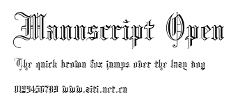 Manuscript Open.ttf字體轉換器圖片