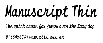 Manuscript Thin.ttf字體轉換器圖片