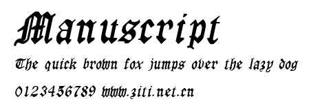Manuscript.ttf字體轉換器圖片