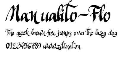Manualito-Flo.ttf字體轉換器圖片