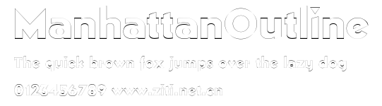 ManhattanOutline.ttf字體轉換器圖片
