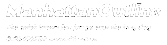 ManhattanOutline.ttf字體轉換器圖片