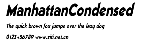 ManhattanCondensed.ttf字體轉換器圖片