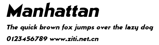 Manhattan.ttf字體轉換器圖片