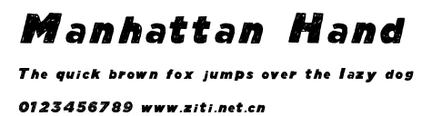 Manhattan Hand.ttf字體轉換器圖片