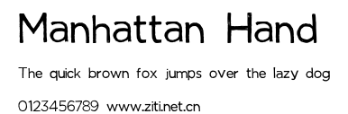 Manhattan Hand.ttf字體轉換器圖片