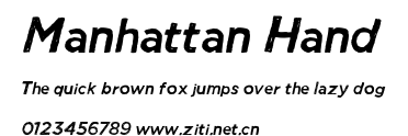 Manhattan Hand.ttf字體轉換器圖片