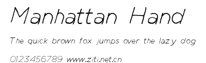 Manhattan Hand.ttf字體轉換器圖片