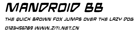 Mandroid BB.ttf字體轉換器圖片