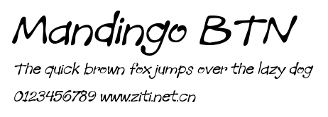 Mandingo BTN.ttf字體轉換器圖片