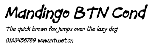 Mandingo BTN Cond.ttf字體轉換器圖片