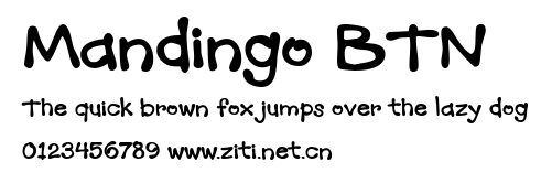Mandingo BTN.ttf字體轉換器圖片