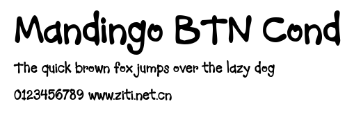 Mandingo BTN Cond.ttf字體轉換器圖片