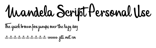 Mandela Script Personal Use.ttf字體轉換器圖片