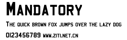 Mandatory.ttf字體轉換器圖片