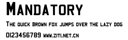 Mandatory.ttf字體轉換器圖片
