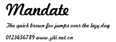 Mandate.ttf字體轉換器圖片